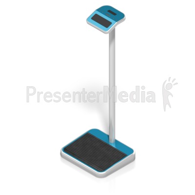 Digital Weight Scale Isometric Presentation clipart
