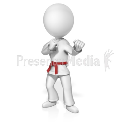 Martial Artist Custom Belt Presentation clipart