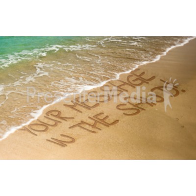 Message In The Sand Presentation clipart