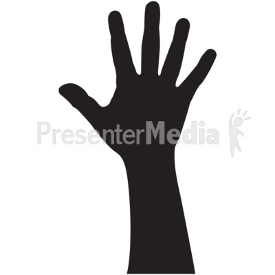 Hand Silhouette Adult Presentation clipart