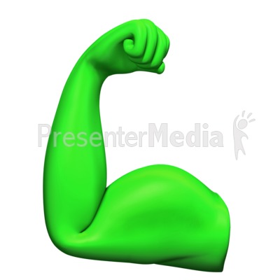 Flexing Bicep Muscle Presentation clipart