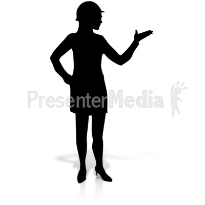 Woman Display Construction Silhoutte Presentation clipart