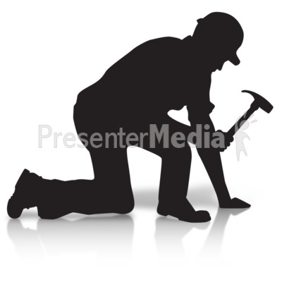 Construction Silhouette Hammer Presentation clipart