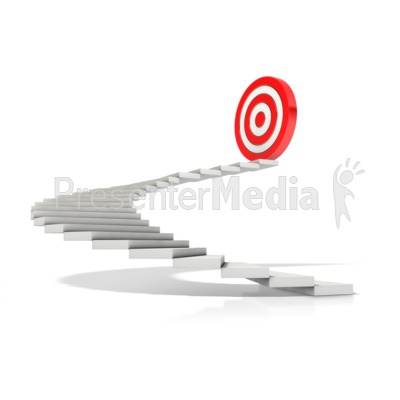 Stairway To Target Presentation clipart