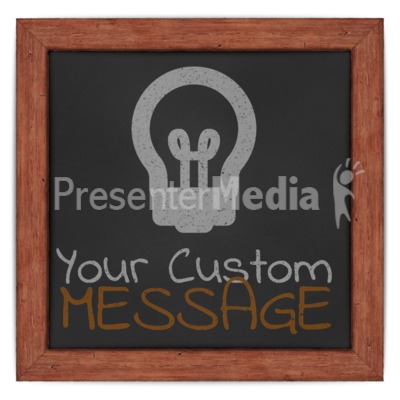 Custom Chalk Board Frame Presentation clipart