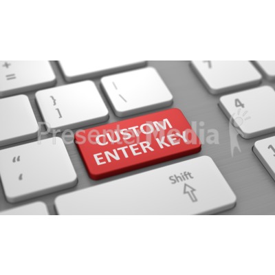 Low Profile White Keyboard Custom Presentation clipart
