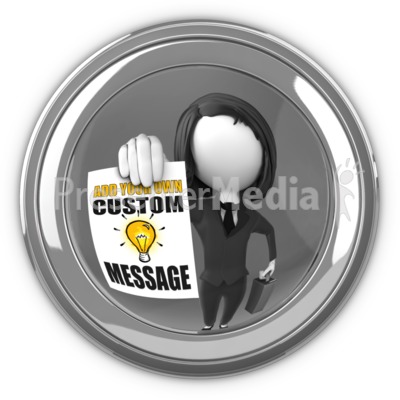 Businesswoman In Eyehole With Sign Presentation clipart