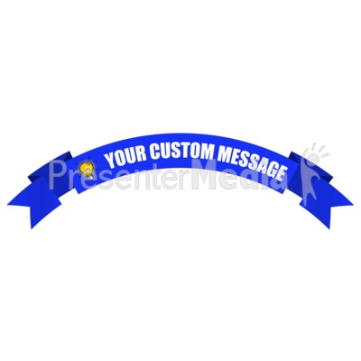 Arched Up One Layer Banner Presentation clipart
