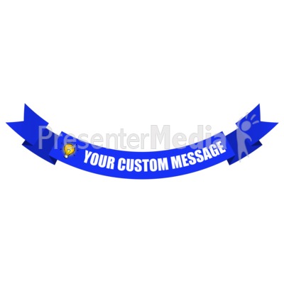 Arched Down One Layer Banner Presentation clipart