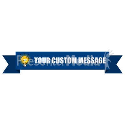 Simple One Layer Banner Reversed Presentation clipart