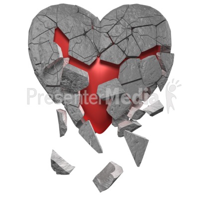 Breaking Heart Of Stone Presentation clipart