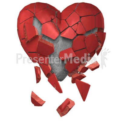 Heart Break Stone Underneath Presentation clipart