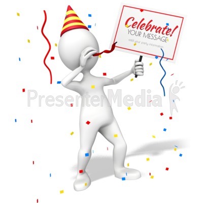 Figure Party Sign Presentation clipart