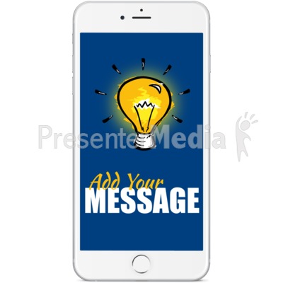White Smartphone Front Facing Presentation clipart