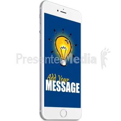 White Smartphone Angle Left Presentation clipart