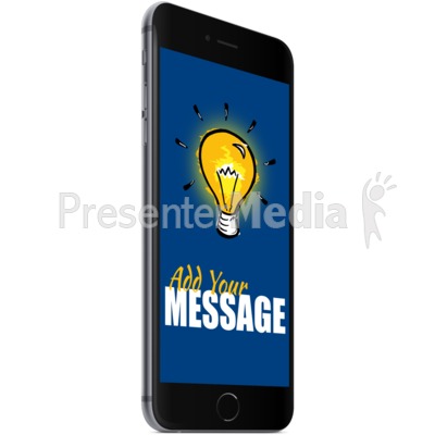 Black Smartphone Left Facing Presentation clipart