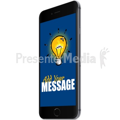 Black Smartphone Right Facing Presentation clipart