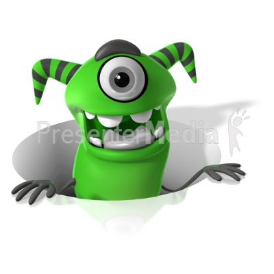 M Monster In Hole Presentation clipart