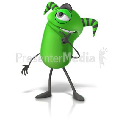M Monster Thinking Presentation clipart