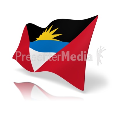 Flag Antigua and Barbuda Presentation clipart