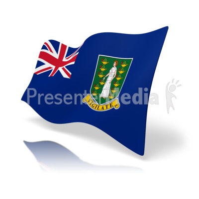 Flag British Virgin Islands Presentation clipart