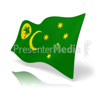 Flag Cocos Keeling Islands Presentation clipart