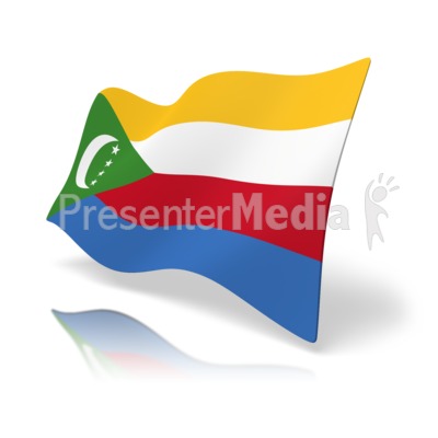 Flag Comoros Presentation clipart