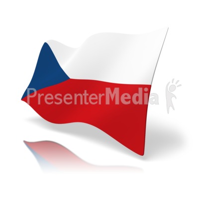 Flag Czech Republic Presentation clipart