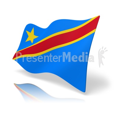 Flag Democratic Republic of Congo Presentation clipart