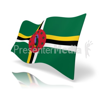 Flag Dominica Presentation clipart