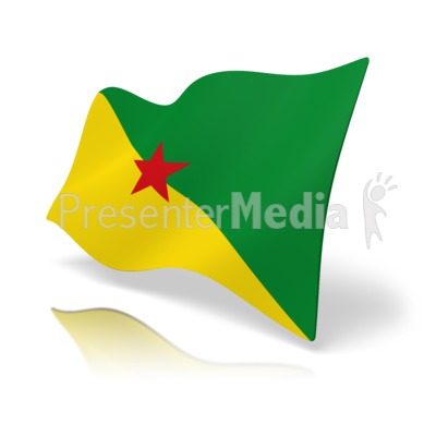 Flag French Guiana Presentation clipart