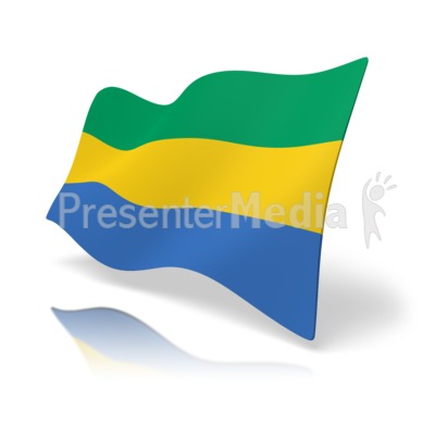 Flag Gabon Presentation clipart