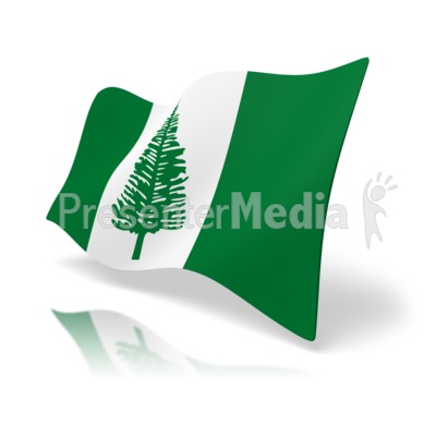 Flag Norfolk Island Presentation clipart