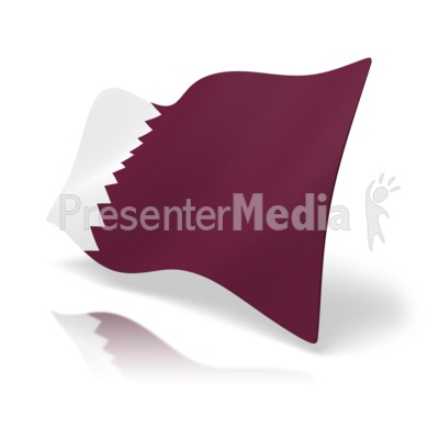 Flag Qatar Presentation clipart