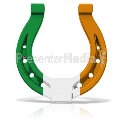 Irish Colored Horseshoe Presentation clipart
