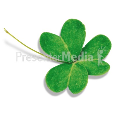 Single Three Leaf Clover Presentation clipart