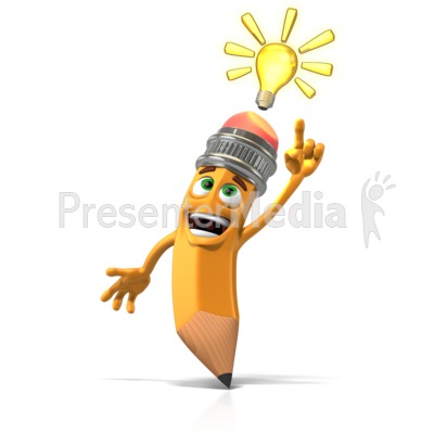Scribbles Bright Idea Presentation clipart