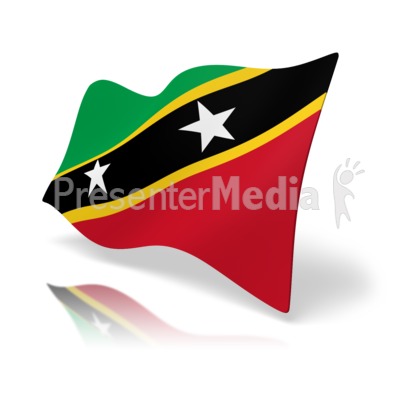 Flag Saint Kitts And Nevis Presentation clipart
