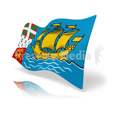 Flag Saint Pierre And Miquelon Presentation clipart
