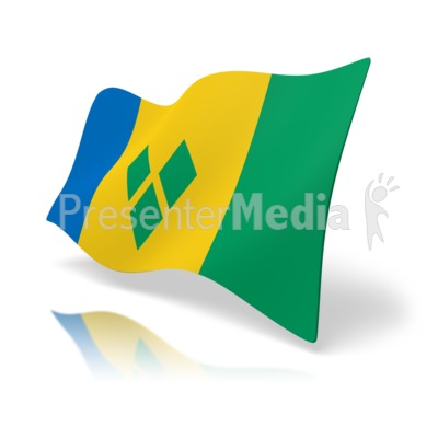 Flag Saint Vincent And The Grenadines Presentation clipart