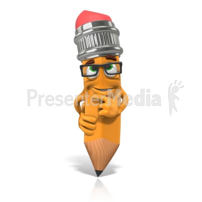 Scribbles The Pencil Thinking Presentation clipart