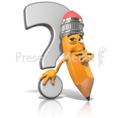 Scribbles Next To Question Mark Presentation clipart
