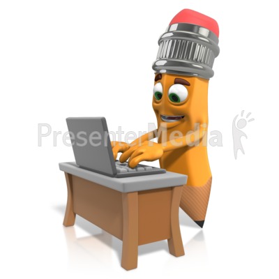 Scribbles - Pencil Computer Typing Presentation clipart