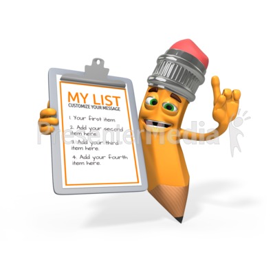 Scribbles Pencil Clipboard Presentation clipart