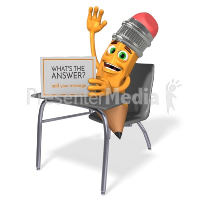 Scribbles Pencil Asking Question Presentation clipart