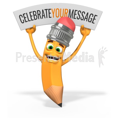 Scribbles Pencil Celebration Sign Presentation clipart