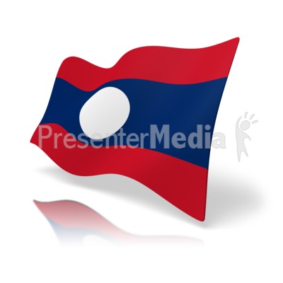 Flag Laos Presentation clipart