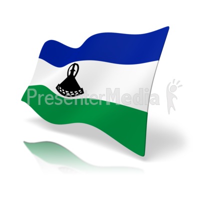 Flag Lesotho Presentation clipart