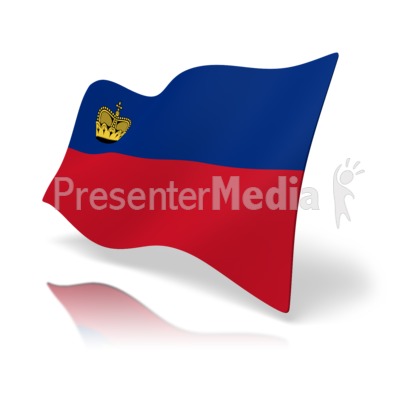 Flag Liechtenstein Presentation clipart