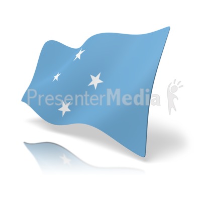 Flag Micronesia Presentation clipart